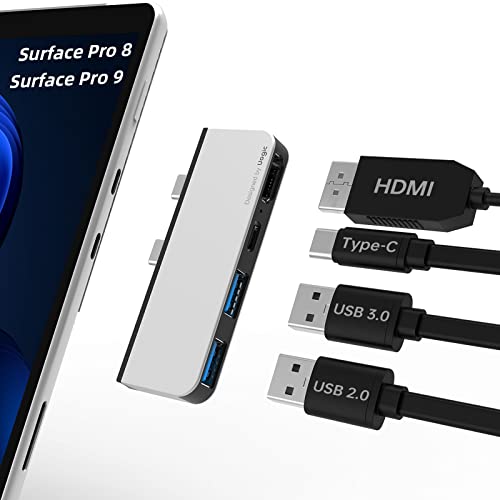 Uogic Surface Pro 9 & Surface Pro 8 Hub Docking Station mit 4K HDMI Adapter, USB C Anschluss, USB 3.0 Anschluss* 1, USB 2.0 Anschluss* 1 für Microsoft Surface Pro 9 & 8 Zubehör Uogic Surface Pro 9 & Surface Pro 8 Hub Docking Station mit 4K HDMI Adapter, USB C Anschluss, USB 3.0 Anschluss* 1, USB 2.0 Anschluss* 1 für Microsoft Surface Pro 9 & 8 Zubehör von Uogic