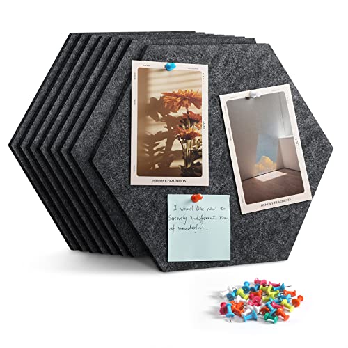 Uoisaiko Groß Filz Pinnwand Selbstklebend Korkplatte Filzplatte mit 30 Pinnnadeln, 8 Stück Korkwand Filzboard Memotafeln Bulletin Board Memo Boards Wanddekoration für Büro Küche Memoboards von Uoisaiko