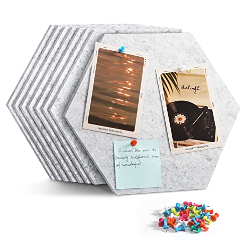 Uoisaiko Groß Filz Pinnwand Selbstklebend Korkplatte Filzplatte mit 30 Pinnnadeln, 8 Stück Korkwand Filzboard Memotafeln Bulletin Board Memo Boards Wanddekoration für Büro Küche Memoboards von Uoisaiko
