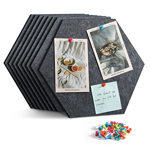 Uoisaiko Groß Filz Pinnwand Selbstklebend Korkplatte Filzplatte mit 30 Pinnnadeln, 8 Stück Korkwand Filzboard Memotafeln Bulletin Board Memo Boards Wanddekoration für Büro Küche von Uoisaiko