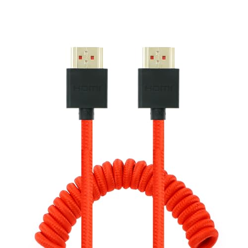 Uonecn 48 Gbit/s Hochgeschwindigkeits-8K-HDMI-2.1-Kabel, Spiralkabel, geflochtenes Ethernet-Kabel für Atomos Ninja V, für Canon C300, Z CAM E2, Dolby Atmos, 8K TV, Laptop Uonecn 48 Gbit/s Hochgeschwindigkeits-8K-HDMI-2.1-Kabel, Spiralkabel, geflochtenes Ethernet-Kabel für Atomos Ninja V, für Canon C300, Z CAM E2, Dolby Atmos, 8K TV, Laptop von Uonecn
