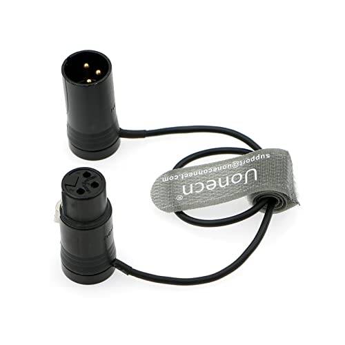 Uonecn Audiokabel Low-Profile 3 Pin XLR Stecker zu Buchse Kabel für Mikrofone, Kameras, Mischpulte, Recorder 30cm von Uonecn