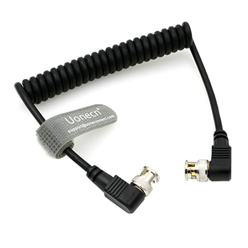 Uonecn HD SDI Kabel RG179 Coax BNC Stecker auf Stecker für Blackmagic BMCC BMPC Hyperdeck Kameras 75 Ohm (Spiralkabel) von Uonecn