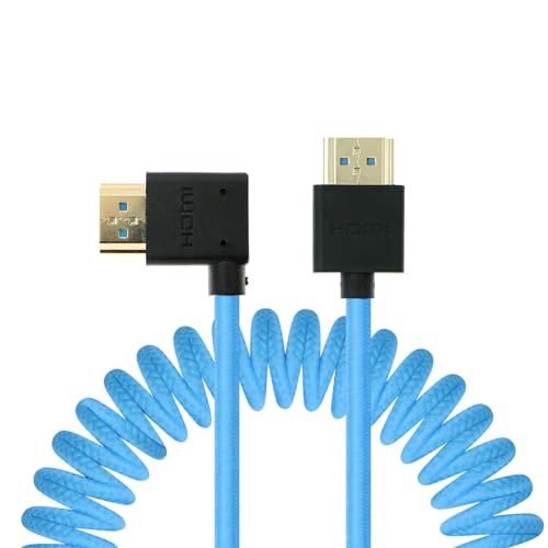 Uonecn HDMI 2.1-Kabel für Atomos Ninja V, Portkeys BM5, 48 Gbit/s 8K geflochtenes Spiralkabel für Sony A7iv, Z-CAM F6, Z-Cam E2 Pro Kameras von Uonecn