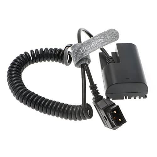 Uonecn LP-E6 Dummy Akku zu D-Tap Spiral Kabel für Canon 5D4 5DSR 5D2 5D3 6D 60D 7D2 70D 80D von Uonecn