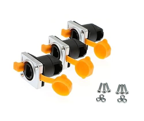 Uonecn RJ45 Wasserdichter Steckverbinder,RJ45-Stecker Buchse für IP65 Mount Ethernet Panel Connector-Cat5e-Cat6-LAN-Buchse von Uonecn
