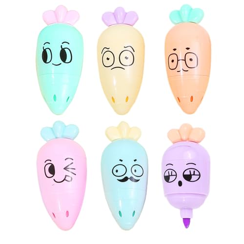 Uonguon Colored Highlighters, Pastel Highlighter Pens with Chisel Tip, 2.36x0.98x0.98 inches Quick Dry Fluorescent Markers, Carrot Shaped School Supplies for Kids, Adults and Teachers Uonguon Colored Highlighters, Pastel Highlighter Pens with Chisel Tip, 2.36x0.98x0.98 inches Quick Dry Fluorescent Markers, Carrot Shaped School Supplies for Kids, Adults and Teachers von Uonguon