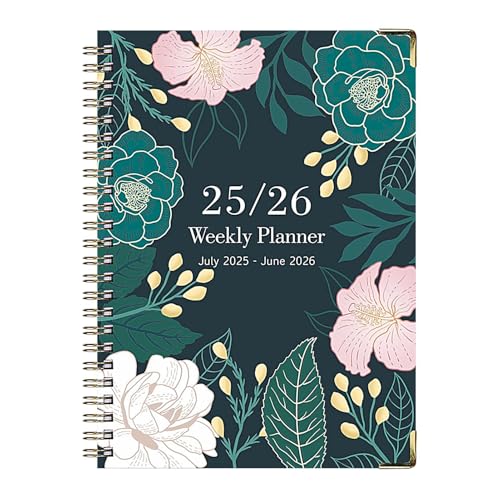 Uonguon Ringelnotizbuch, Spiralbuch, 21,6 x 15,7 x 1,5 cm, A5, dickes Tagebuch, Blumendesign, englischer Notizblock, ideal zum Skizzieren, Notizen, College, Recht, Arbeit Uonguon Ringelnotizbuch, Spiralbuch, 21,6 x 15,7 x 1,5 cm, A5, dickes Tagebuch, Blumendesign, englischer Notizblock, ideal zum Skizzieren, Notizen, College, Recht, Arbeit von Uonguon