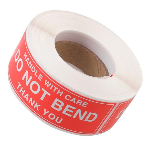 Uonlytech 1 Rolle Versandaufkleber Verpackungsaufkleber Aufkleber Beschriftungen Etiketten Zerbrechliche Aufkleber zum Bewegen Warnaufkleber nicht knicken selbstklebendes Papier rot Uonlytech 1 Rolle Versandaufkleber Verpackungsaufkleber Aufkleber Beschriftungen Etiketten Zerbrechliche Aufkleber zum Bewegen Warnaufkleber nicht knicken selbstklebendes Papier rot von Uonlytech
