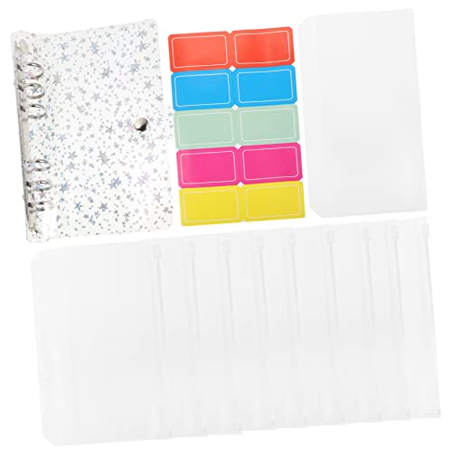 Uonlytech 1 Satz Binder Hauptbuch Veranstalter klein briefumschläge Geldsparordner für Bargeld Quittungsordner Geldbinder zum Sparen von Bargeld Notizbuch Binder PVC Weiß von Uonlytech