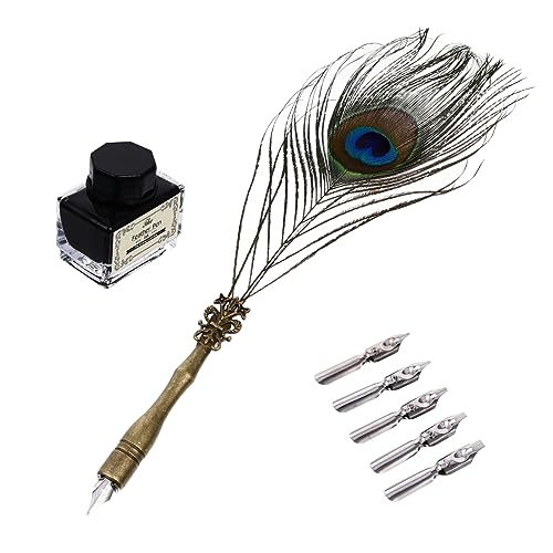 Uonlytech 1 Satz Feder Tauchstift Kalligraphie Dip Stift Tauchstift Für Dip-pen- Studenten-dip-stift Dip-stift Zeichnen Dip-stift Für Colorful Rostfreier Stahl von Uonlytech