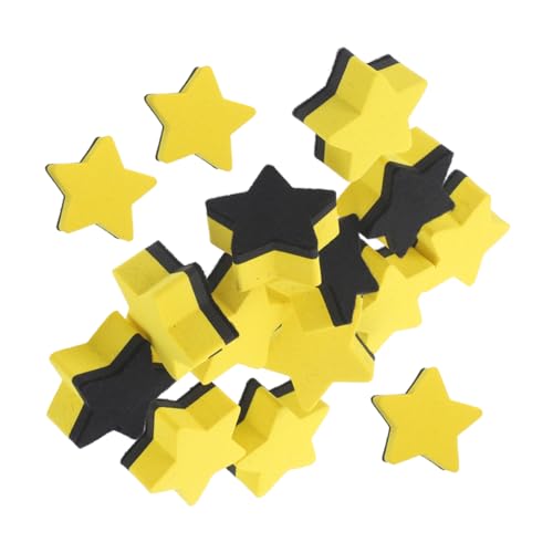 Uonlytech 1 Satz Pentagramm-radiergummi Radiergummis Und Tipp Wischen Klassenzimmerdekorationen Whiteboard-zubehör Whiteboard-radierer Für Büro-trockenlöscher Filzstoff Gelb 15 Stück von Uonlytech