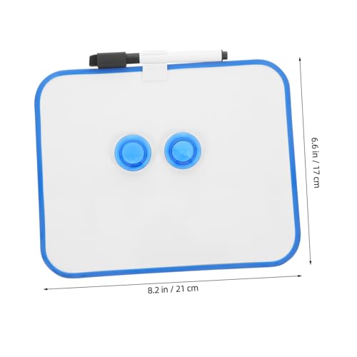 Uonlytech 1 Satz Wiederbeschreibbares Kleines Whiteboard Magnetische, Trocken Abwischbare Tafel Kleine Tafel Trockenlöschtafel Klein Mini-whiteboards Kleine Magnettafel Magnet Blau von Uonlytech