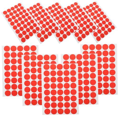 Uonlytech 10 Blatt Farbige Tag -aufkleber Klare Runde Aufkleber Leere Etiketten Aufkleber Bump-dot-aufkleber Punkte Mit Klebstoff Kreis Kleine Klebeetiketten Form Dot -etiketten Rot Papier Uonlytech 10 Blatt Farbige Tag -aufkleber Klare Runde Aufkleber Leere Etiketten Aufkleber Bump-dot-aufkleber Punkte Mit Klebstoff Kreis Kleine Klebeetiketten Form Dot -etiketten Rot Papier von Uonlytech