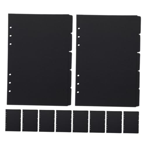 Uonlytech 10 Blatt Reiter Teiler Bindemittel-separatoren Trennwände Mit Laschen Ästhetische Ordnertrenner Index-tabs Abnehmbare Bindelaschen Index Klassifizierter Etiketten Schwarz Papier Uonlytech 10 Blatt Reiter Teiler Bindemittel-separatoren Trennwände Mit Laschen Ästhetische Ordnertrenner Index-tabs Abnehmbare Bindelaschen Index Klassifizierter Etiketten Schwarz Papier von Uonlytech