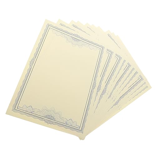 Uonlytech 10 Blatt Zertifikatpapier Blanko Druckbares Schreibbares für Schule und Bürobedarf von Uonlytech