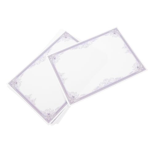 Uonlytech 10 Blatt Zertifikatsinnenseite Auszeichnungs Abschlusszeugnispapier Diplom Zertifikatpapier Blanko Akademisches Zertifikatspapier Anerkennungszertifikatspapier Diplompapier Blau von Uonlytech