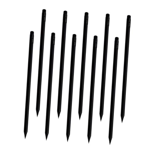 Uonlytech 10 Stück Bleistift Zeichnung Waldlos Schreiben Radiergummi Schwarz Graphit Schüttgut Löschbar Schule Künstler Skizzierung Skizzieren Für Zeichenstift Radierstift Harz Black von Uonlytech