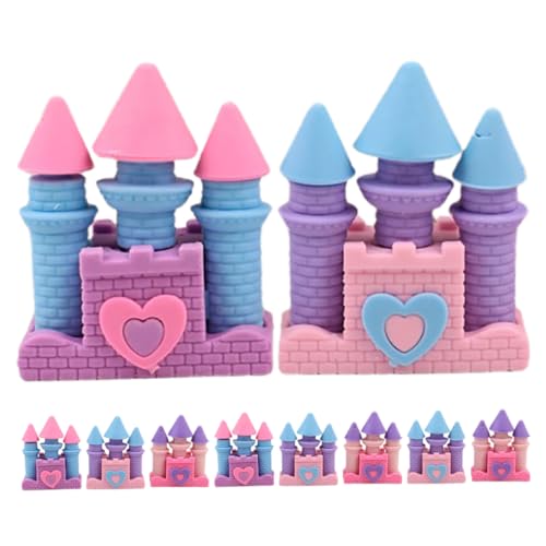 Uonlytech 10 Stück Schloss-Radiergummi Radiergummis Cartoongummis Neuheitseraser von Uonlytech