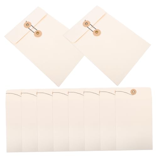 Uonlytech 10 Stück praktische Aktentaschen Papier groß praktischer Aktenhalter Quittungs-Organizer-Tasche Aktenorganisator Dokumententasche Dateidokumentordner Kabel Weiß von Uonlytech