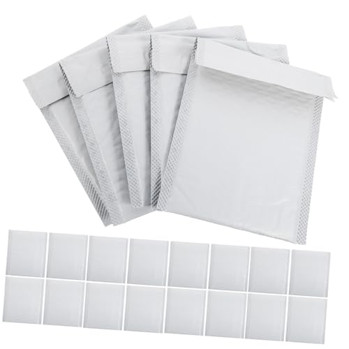 Uonlytech 100 Stück Blase Umschlag Tasche Mailer gepolstert wickeln tragbare Verpackungstaschen Säcke aufgeben Versandtaschen für kleine Unternehmen professionelle Versandtaschen Sport Weiß von Uonlytech