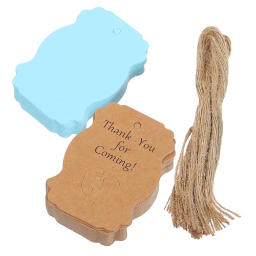 Uonlytech 100 Stück Danke Dir Karte Ehemann Du Dekoration Schüttgut Etiketten Jumbo Aufdecken Mit Favorisieren Kommen Babyparty-tags Schild Erste Stichworte Papier Blue von Uonlytech