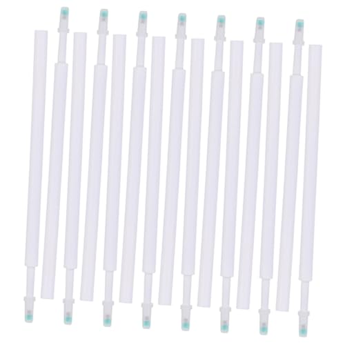 Uonlytech 100 Stück Gel Stift Tintenstift Nachfüllung Kugelschreibermine Schreibwaren Büro Deko Glatte Schreibstiftminen Praktische Stiftfüllungen Weiß Plastik von Uonlytech