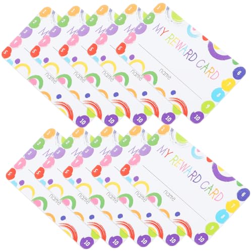 Uonlytech 100Blätter Belohnungskarten Mit Cartoon Lochkarten Für Klassenzimmer Und Unternehmen Multifunktionale Incentive Karten Zur Motivation Von Schülern Und Mitarbeitern von Uonlytech