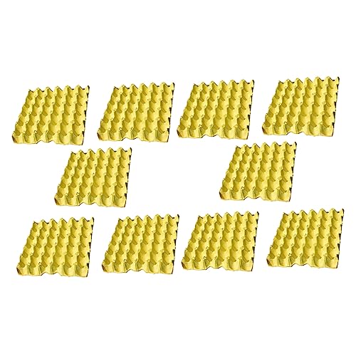 Uonlytech 10pcs Haushalt Ei Tabletts DIY Ei Lagerung Tabletts Ei Lagerung Container (gelb) von Uonlytech