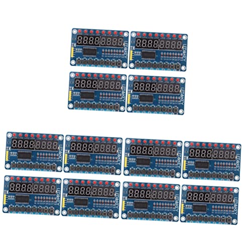 Uonlytech 12 STK 8-Bit-LED-Digitalröhre tm1638 Anzeigemodul für Mikrocontroller Anzeigemodul mit Tasten für Mikrocontroller Mikrocontroller-Anzeigemodul mit Tasten Anzahl PCB von Uonlytech