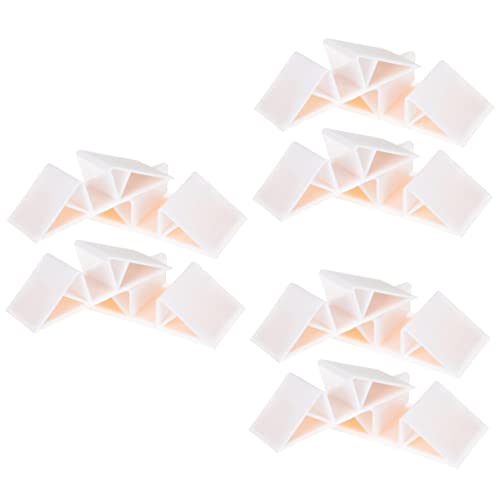 Uonlytech 12 Stk Konfigurierbare Stützfüße Türen Treppen Zubehör Zaunständer Unterstützung Hundezaun Nut Gartenzaun Halter Dreieckige Nut Katzen Laufstall Kind Weiß Haustier Plastik Der Zaun von Uonlytech