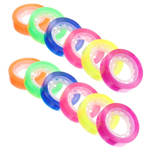 Uonlytech 12Rollen Transparente DIY Bänder Abnehmbares Klebeband für Scrapbooking Handwerk und Dekoration für Tagebücher und Kreative Projekte von Uonlytech