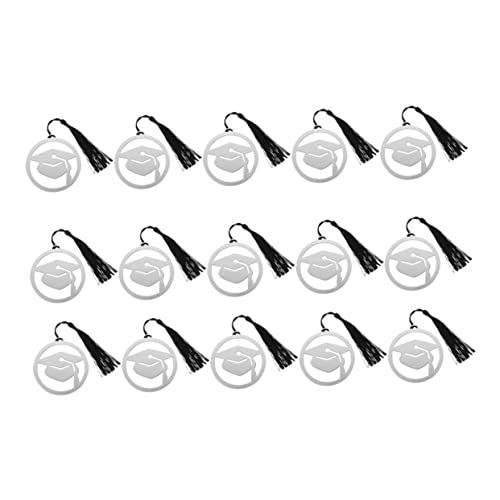 Uonlytech 15 Stück Abschlusshut Lesezeichen Student Remix Abschlussfeier Dekoration 2020 Abschlusskappe Lesezeichen Vi Arzt Graduiertenmütze-stirnband Abschlussfeierzubehör 2020 Cool Silver von Uonlytech