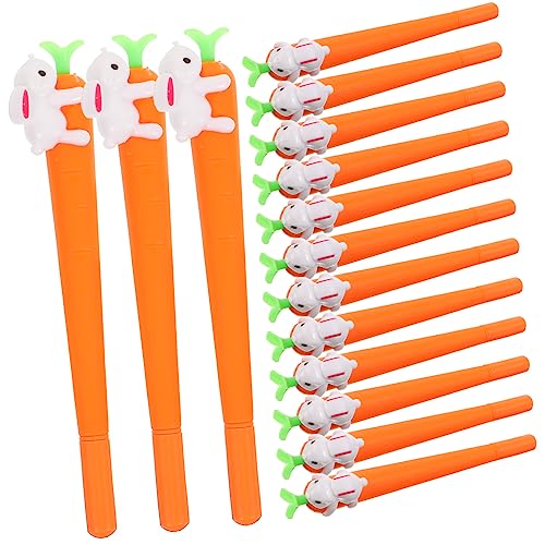 Uonlytech 15Stücke Karotten Gelstifte Niedliche Kaninchen Designs Für Kreative Schreibwaren Für Schule Und Büro Langlebig Und Ergonomisch Perfektes von Uonlytech