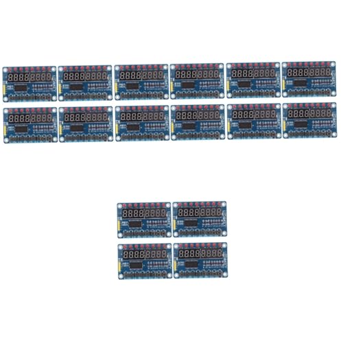 Uonlytech 16 STK 8-Bit-LED-Digitalröhre bläulich blueriiot Anzeigemodul für Mikrocontroller Anzeigemodul mit Tasten für Mikrocontroller Digitale röhre 8 Tasten Mikrocontroller-Anzeigemodul von Uonlytech