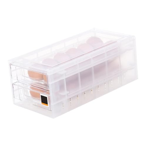 Uonlytech 1Stk Eierbehälter kühlschrankorginizer kühlschranl organisator space saver platzsparende eierboxen egg tray Aufbewahrungsbehälter für Eier Haushalt Container Eierablage Eierkarton von Uonlytech