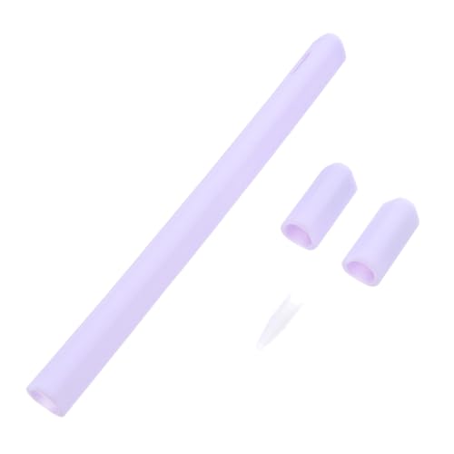 Uonlytech 1Stk Stiftetui aus Silikon Dreiecksstift Etuihalter für Stylus-Stifte gehäuse Stylus-Stift-Schutzhülle Stylus-Stiftabdeckung aus Silikon Tasche Kieselgel Violett von Uonlytech