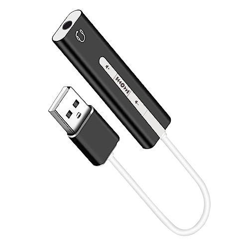 Uonlytech USB 3. Karte 7.1 Kanal Externer Sound für Integriertes Mikrofon und Kopfhöreranschluss Einfache Lautstärkeregelung von Uonlytech