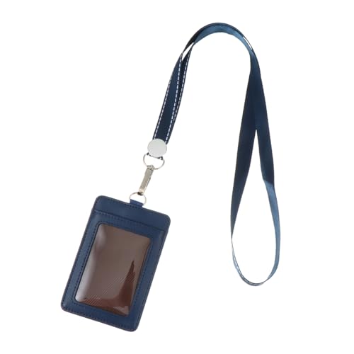 Uonlytech 1Stück Tragbarer Lederausweisinhaber mit Lanyard Hochwertige PU Leder Id Kartenhülle für Lehrer Geschäftsleute Kartenfächer Design für Veranstaltungen von Uonlytech