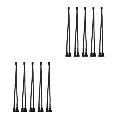 Uonlytech 2 Sätze 4p Lüfterverlängerungskabel Konverter Für Computergehäuse 2-wege-lüfter-verlängerungskabel Pwm-lüfter-splitter Pvc-isolierung Black 5 Stücke * 2 Uonlytech 2 Sätze 4p Lüfterverlängerungskabel Konverter Für Computergehäuse 2-wege-lüfter-verlängerungskabel Pwm-lüfter-splitter Pvc-isolierung Black 5 Stücke * 2 von Uonlytech