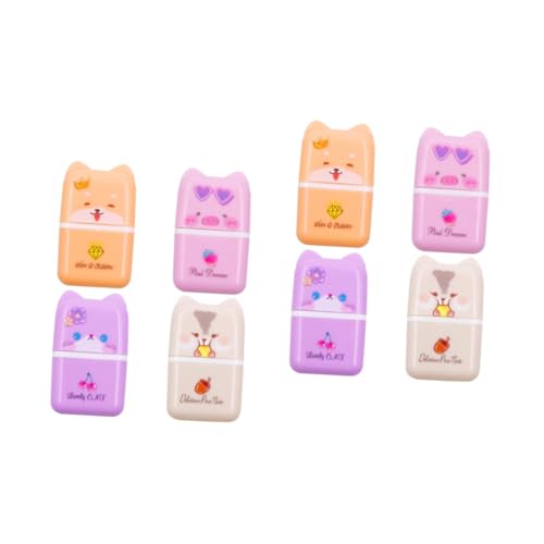 Uonlytech 2 Sätze Cartoon-tier-radiergummi Kindergäuer Tiere Süßes Stationäres Zubehör Für Schreibwaren Und Radiergummis Kreativer Radiergummi Eraser Im Klassenzimmer Plastik 4 Stücke * 2 von Uonlytech