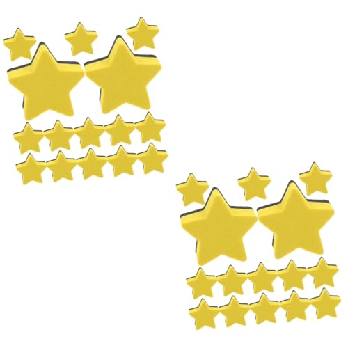 Uonlytech 2 Sätze Pentagramm-radiergummi Magnetischer Whiteboard -radiergummi Tragbare Whiteboard-löscher Radiergummis Für Weiße Tafeln Eraserklasse Trockener Eraser Filzstoff 15 Stücke * 2 von Uonlytech