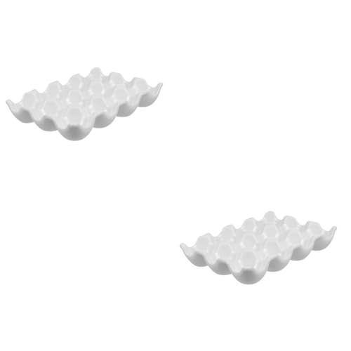 Uonlytech 2 Stück 12 Eier Tablett Eierhalter Für Den Kühlschrank Serviertablett Für Speisen Kühlschrank Eierhalter Ei-organizer Eierhalter Aus Porzellan Eier-ausstellungstablett Weiß Keramik Uonlytech 2 Stück 12 Eier Tablett Eierhalter Für Den Kühlschrank Serviertablett Für Speisen Kühlschrank Eierhalter Ei-organizer Eierhalter Aus Porzellan Eier-ausstellungstablett Weiß Keramik von Uonlytech