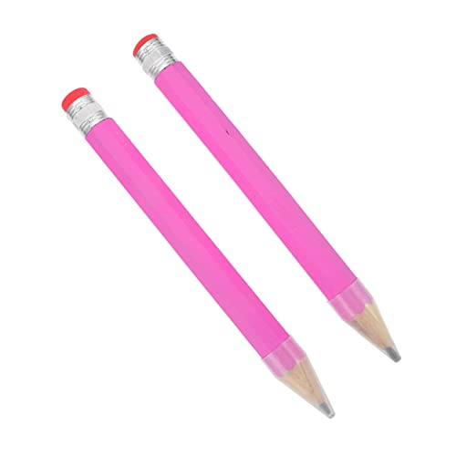 Uonlytech 2 Stück Großer Holzbleistift Bleistift Requisiten Kurzer Jumbo Großer Bleistift Große Bleistifte Jumbo Schreiben Jumbo-bleistifte Riesige Bleistiftstütze Riese Bambus Rosa von Uonlytech