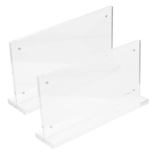 Uonlytech 2 Stück Magnetischer Acryl Ausstellungsständer Mehrere Banknoten Ausstellungsrahmen Transparenter Kartenhalter Banknotenhalter Tische Kleine Halter Schreibtisch Tisch von Uonlytech