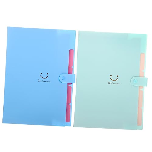Uonlytech 2 Stück Multifunktionsordner Aktenorganisator arbeiten dokumentieren Organisation Veranstalter Akkordeon süße Ordner Dokument Organizer Ordner Papier-Organizer-Ordner Abs Blau von Uonlytech