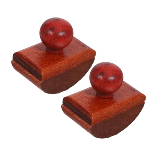 Uonlytech 2 Stück Schreibtisch -Tintenabsorber tintenabsorbierender Stempel Tinte schnell trocknender Stempel Bastel-Rocker-Blotter Tintenlöschwippe Tinte absorbierende Werkzeuge Holz Brown von Uonlytech