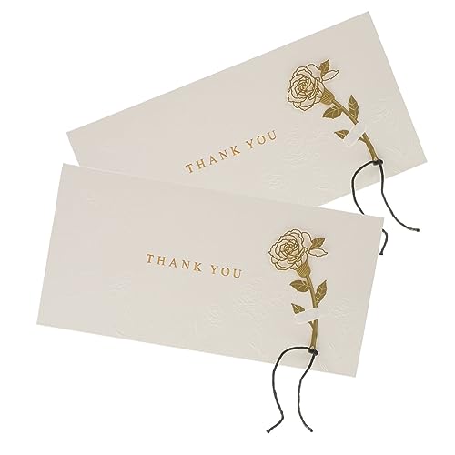 Uonlytech 2 Stück danke dir Karte danke karten elegante grußkarten Hochzeit danke karten babyparty Grußkarten Kunst Gattin Dankeskarten für die Babyparty Geburtstagskarten Papier Weiß von Uonlytech