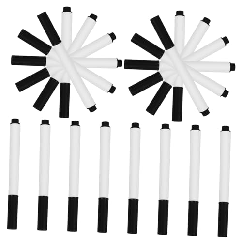 Uonlytech 20 Stück Whiteboard-stift Flüssige Tafelmarker Fenstermarkierungen Trocken Abwischbare Stifte Marker Trocken Abwischen Glaskreidemarker Whiteboard-planerstifte Black Plastik von Uonlytech