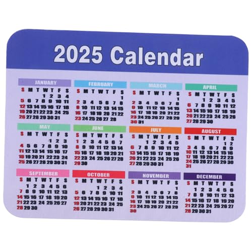 Uonlytech 2025 Kalender Mauspad Büro-mauspad Schreibtisch-fliping-Kalender Mauskissen Für Schreibtisch Schreibtischkalender Computerpolster Mauskissen Für Laptop Desktop-mauspad Blue Gummi von Uonlytech